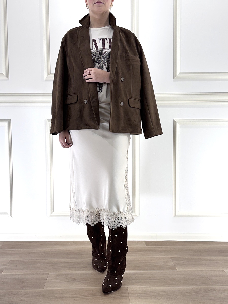 GONNA SATIN CON PIZZO ART. 37527- TENSIONE IN