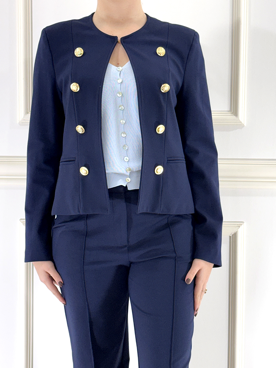 GIACCA PUNTO MILANO BOTTONI DORATI ART. 26B3689 - TENSIONE IN