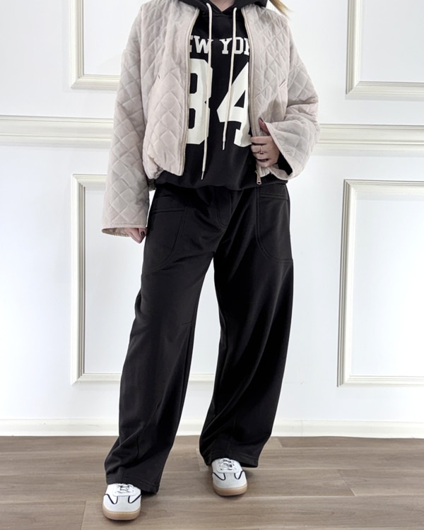 FELPA CON CAPPUCCIO E SCRITTA ART. 26M3850 - MOTEL