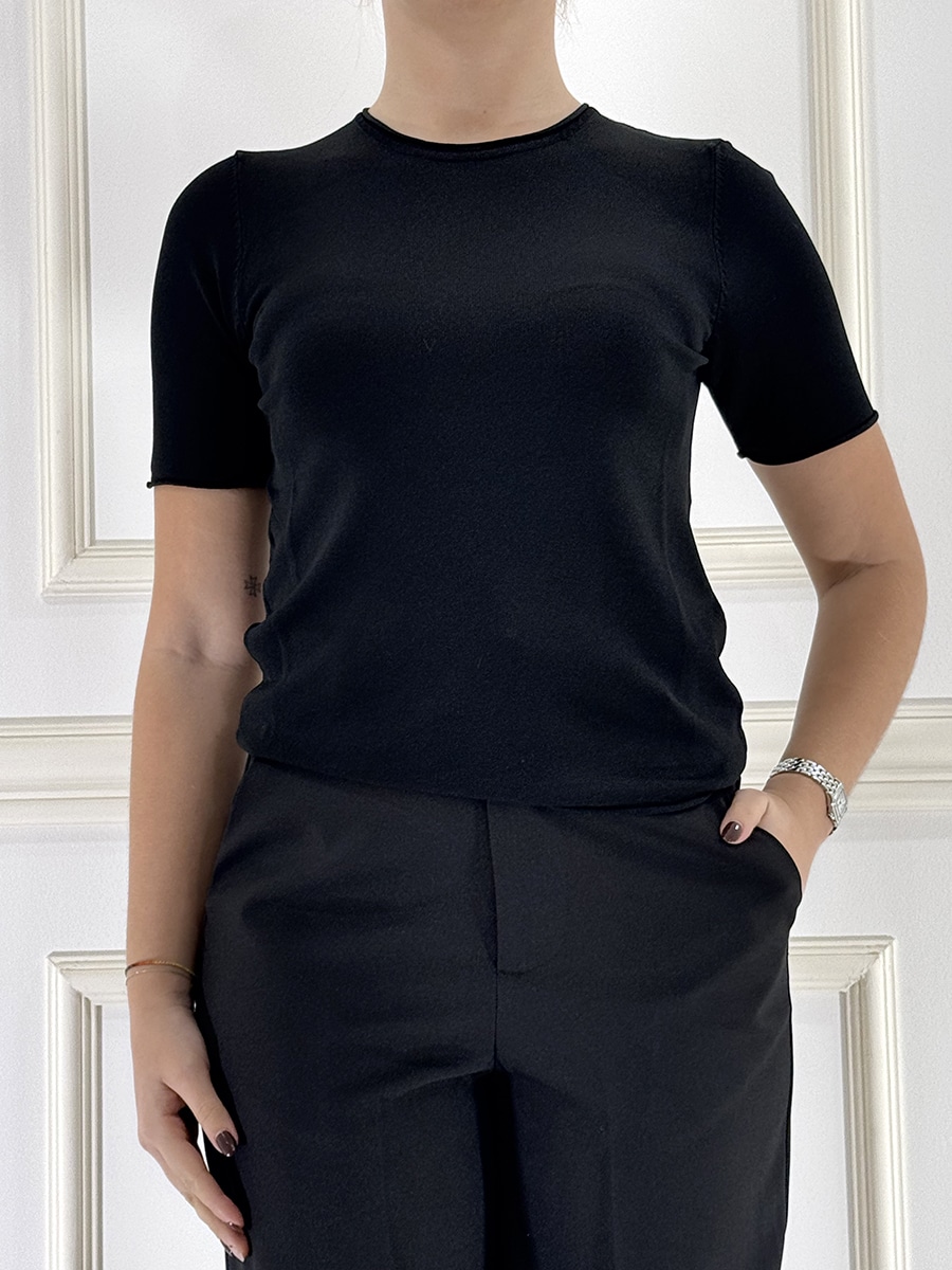 MAGLIA PARICOLLO MEZZA MANICA ART. 5852326 - SUSY MIX - NERO