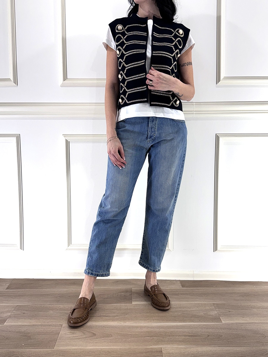 GILET CON RICAMI ART. P6HMG21A414 - MOTEL