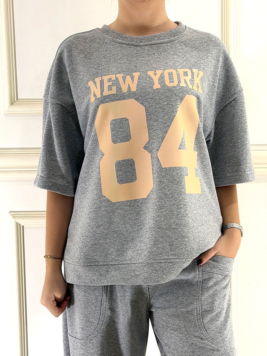 MAGLIA IN FELPA ART. 26M3851 - MOTEL - GRIGIO