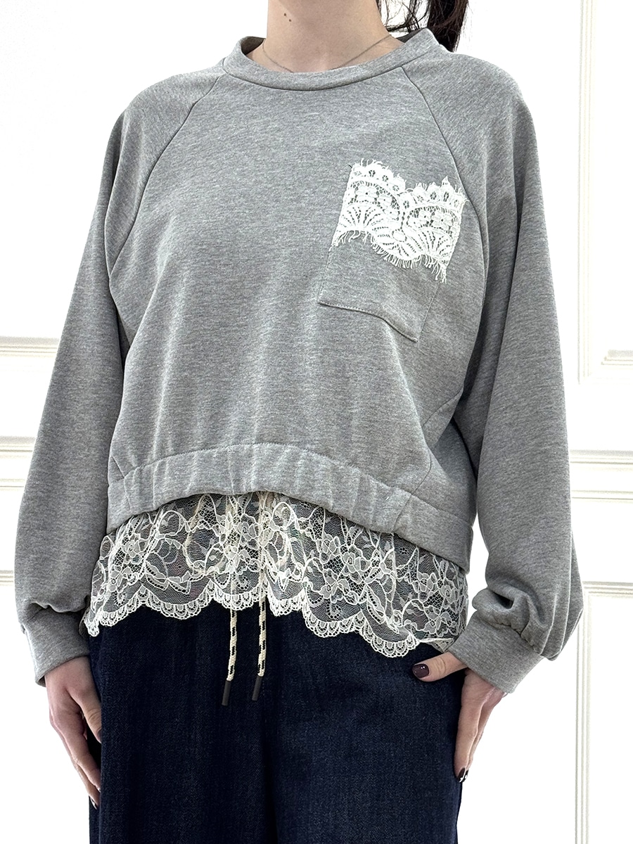 FELPA CON PIZZO ART. FAT9KGS - DIXIE