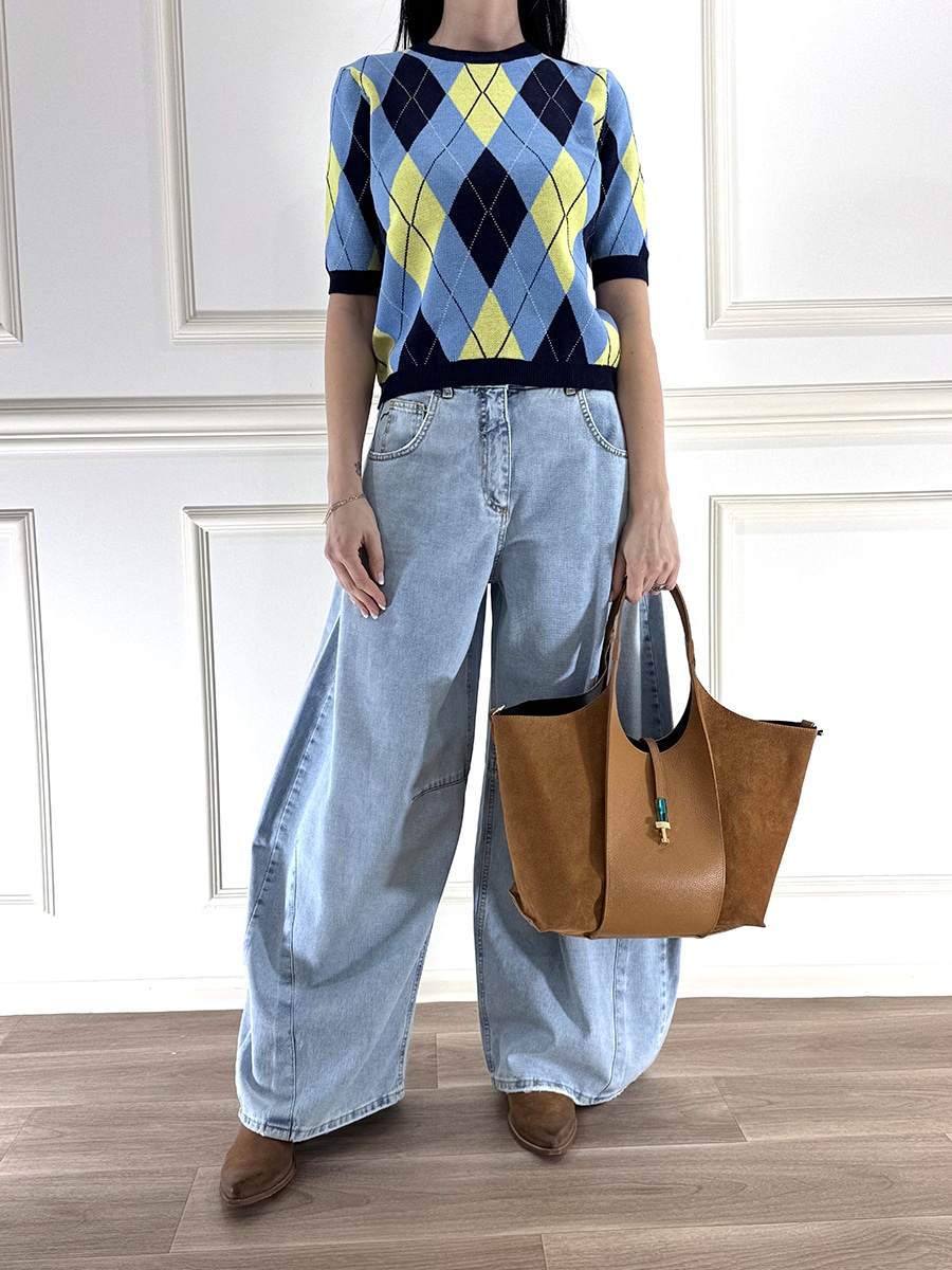 MAGLIA ROMBI MEZZA MANICA ART. 26139  -TENSIONE IN