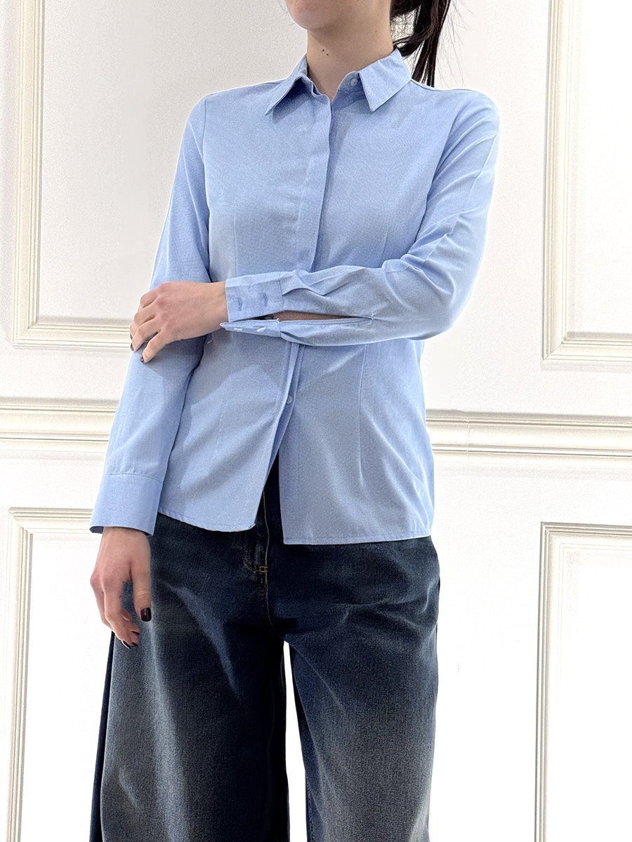 CAMICIA SLIM OXFORD ART. C881A046 - DIXIE - AZZURRO, S