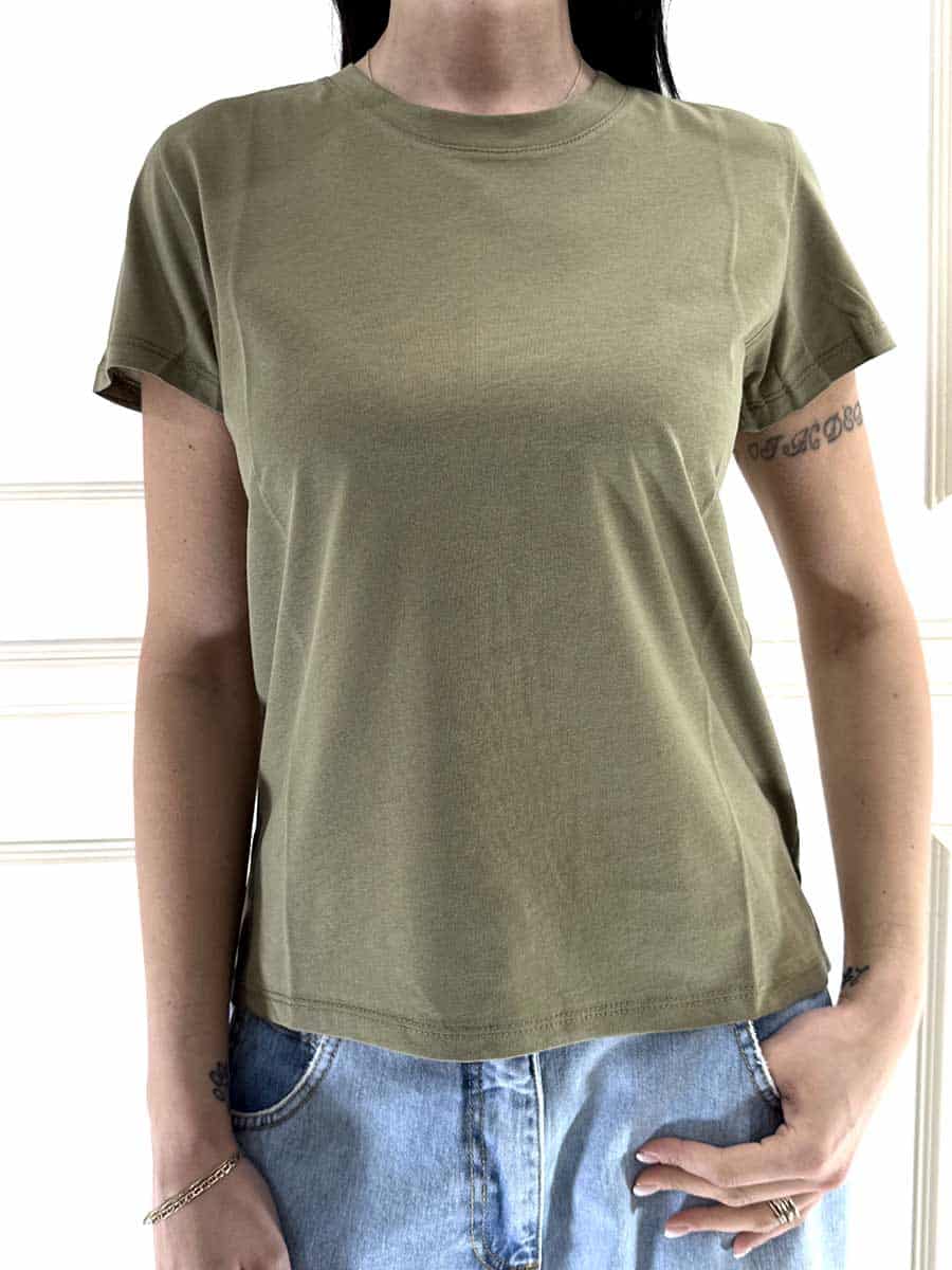 T-SHIRT GIROCOLLO ART. SH000904 - SUSY MIX - SALVIA