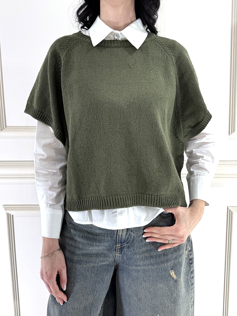 MAGLIA MEZZA MANICA ART. 5A5B009 - VICOLO - VERDE MILITARE