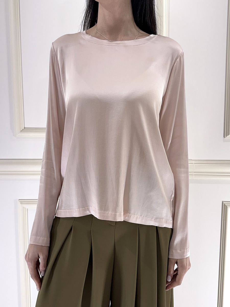 BLUSA SATIN ELASTICIZZATO MANICA LUNGA - VICOLO - ROSA, XXL