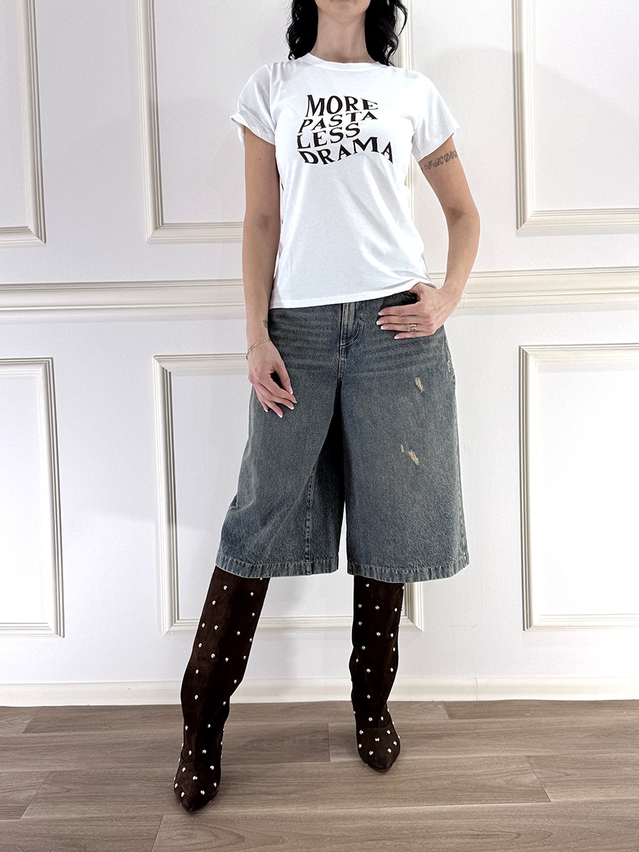 T-SHIRT CON SCRITTA MORO  ART. FITM4 - MOTEL