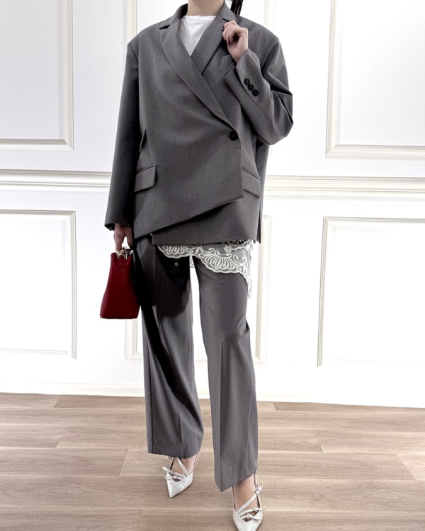 BLAZER ASIMMETRICO CON SPACCHI LATERALI ART. TAB1002 - VICOLO