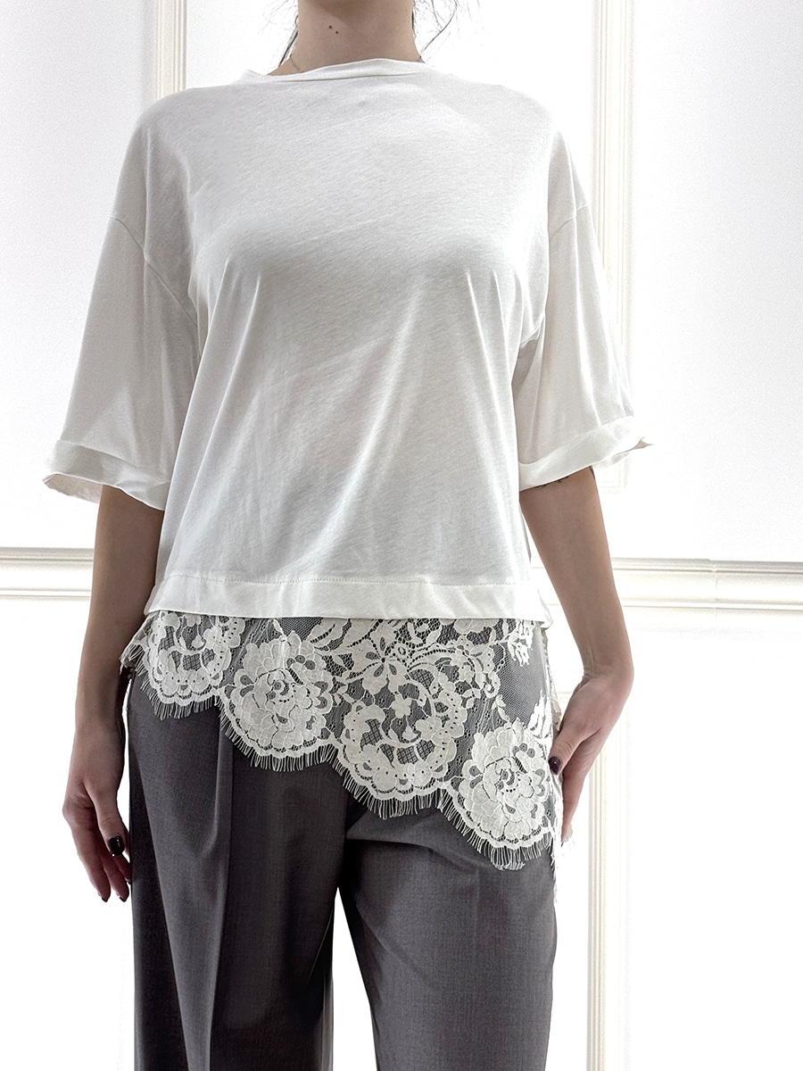 T-SHIRT CON PIZZO ART. S26M665 - TENSIONE IN