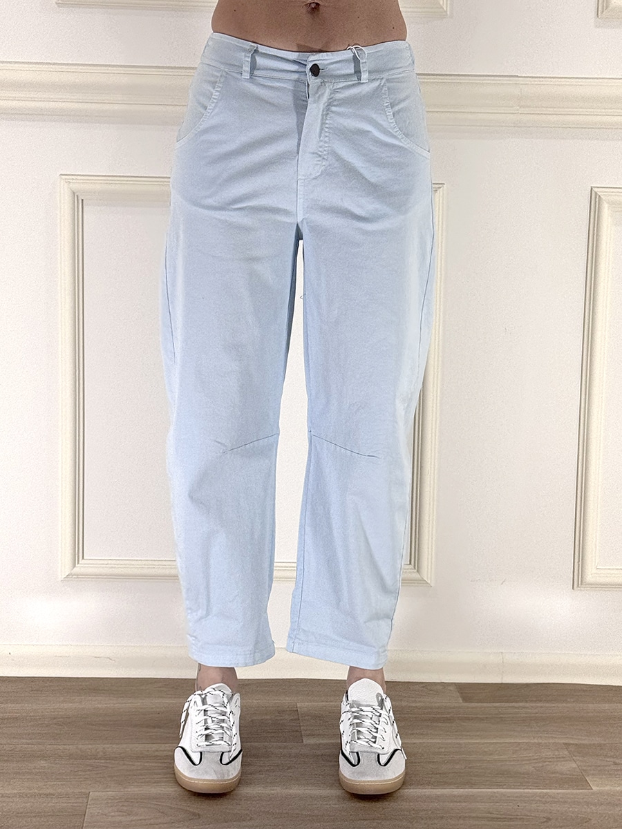 PANTALONE BARREL ART. PA5157/PE26PR - MOTEL - AZZURRO, S
