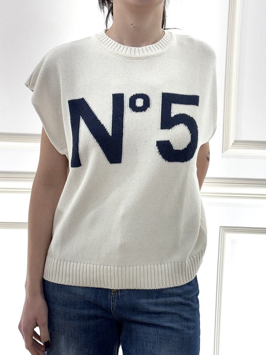 MAGLIA SMANICATA N° 5 ART. P6HMT01A414 - TENSIONE IN - PANNA