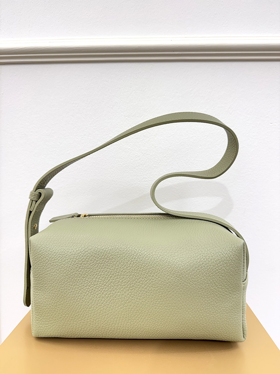 BORSA A SPALLA IN PELLE ART. 4824 - VERDE