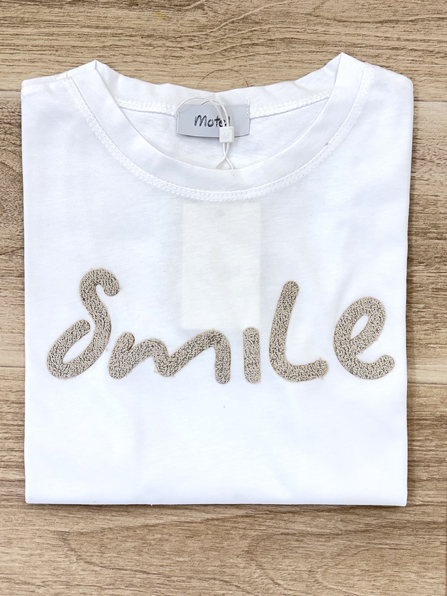 T-SHIRT CON SCRITTA ART. FITM12-MOTEL - BEIGE