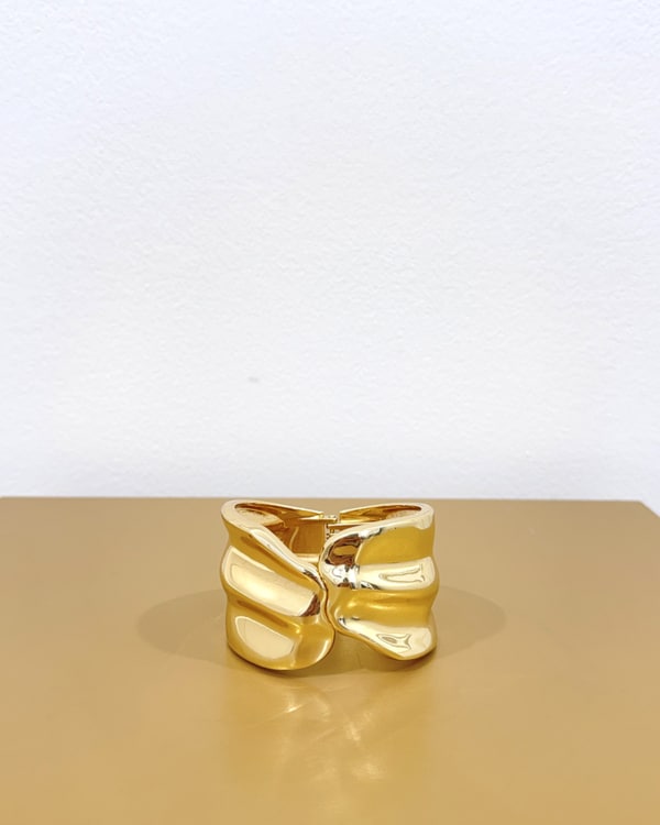 BRACCIALE RIGIDO DORATO DESIGN ONDULATO ART. 4295