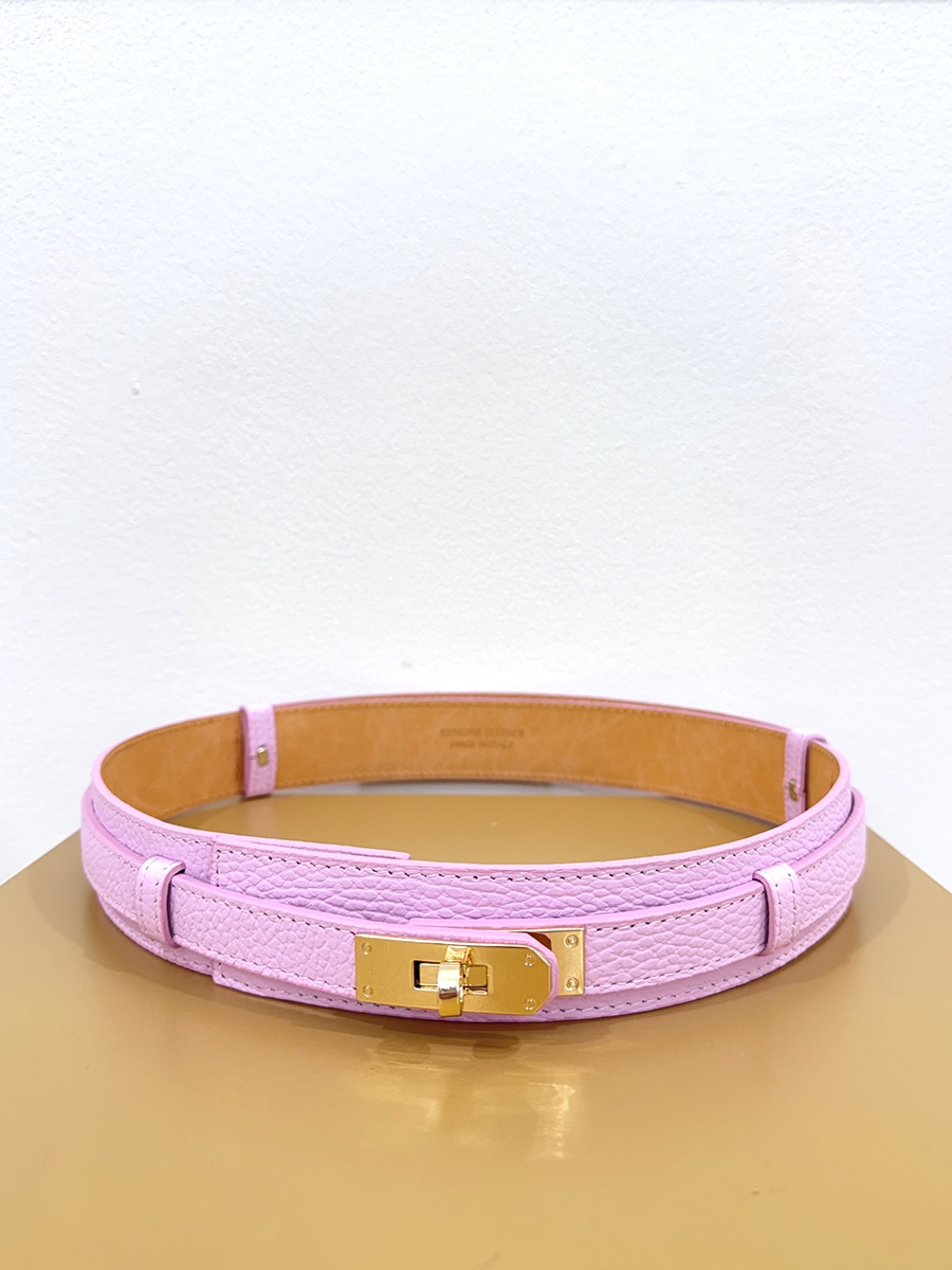 CINTURA IN PELLE DESIGN MINIMAL GRANDE ART. 4888 - ROSA