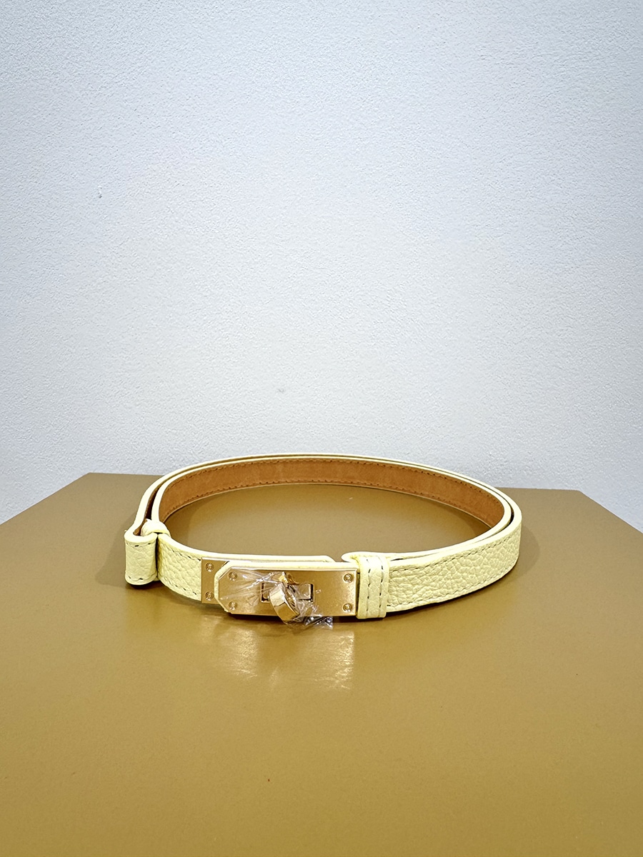 CINTURA REGOLABILE CON CHIUSURA DORATA PICCOLA ART. 4887 - GIALLO