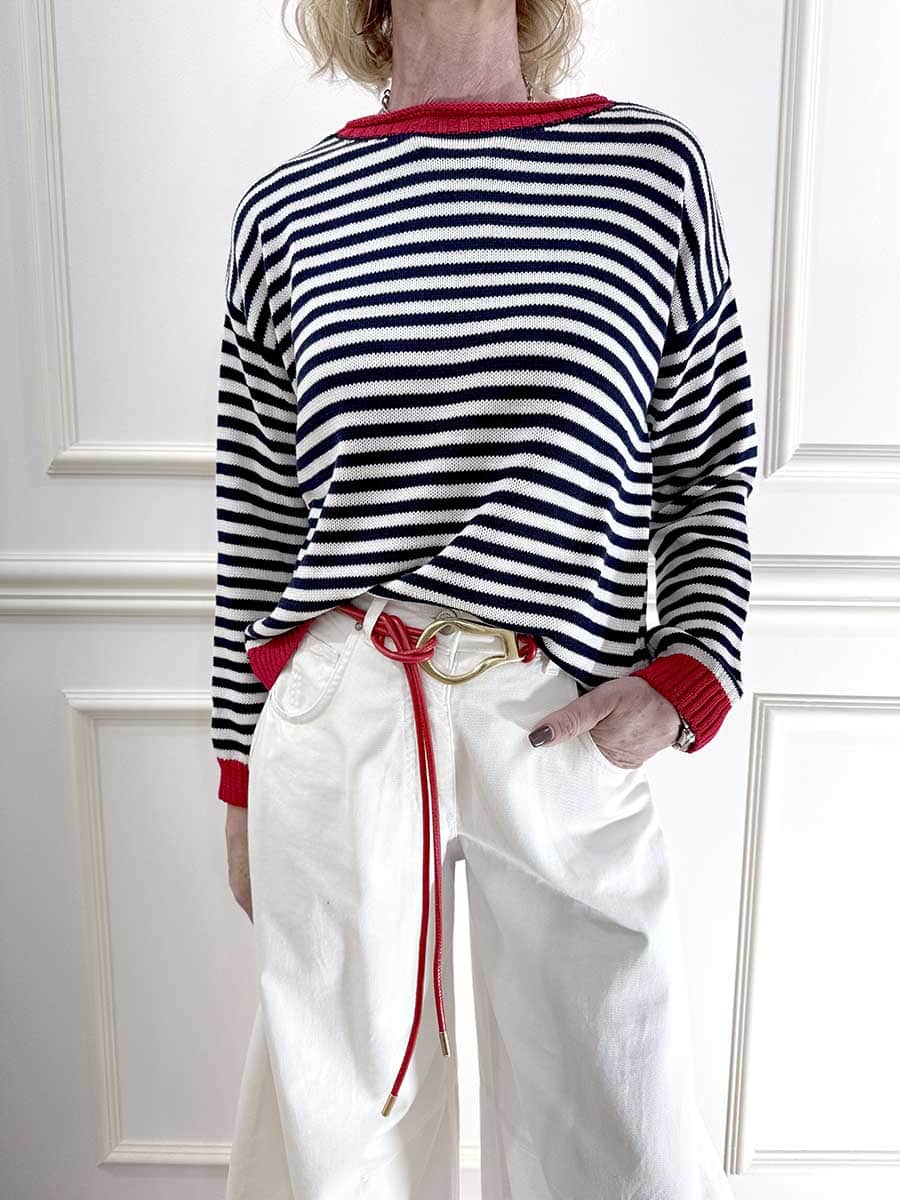 MAGLIA RIGHE PROFILI A CONTRASTO ART. 26135 - TENSIONE IN