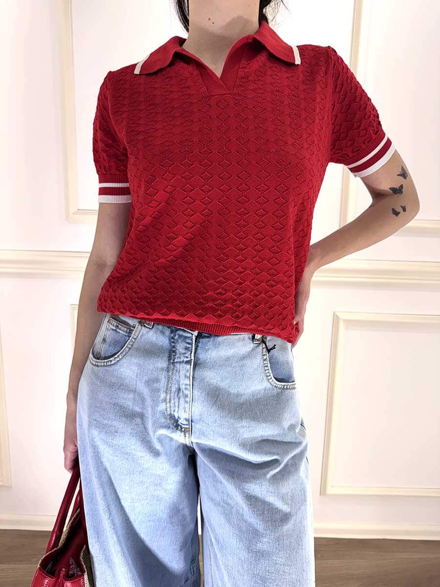 POLO ART . P6HMJ19A418 - MOTEL - ROSSO