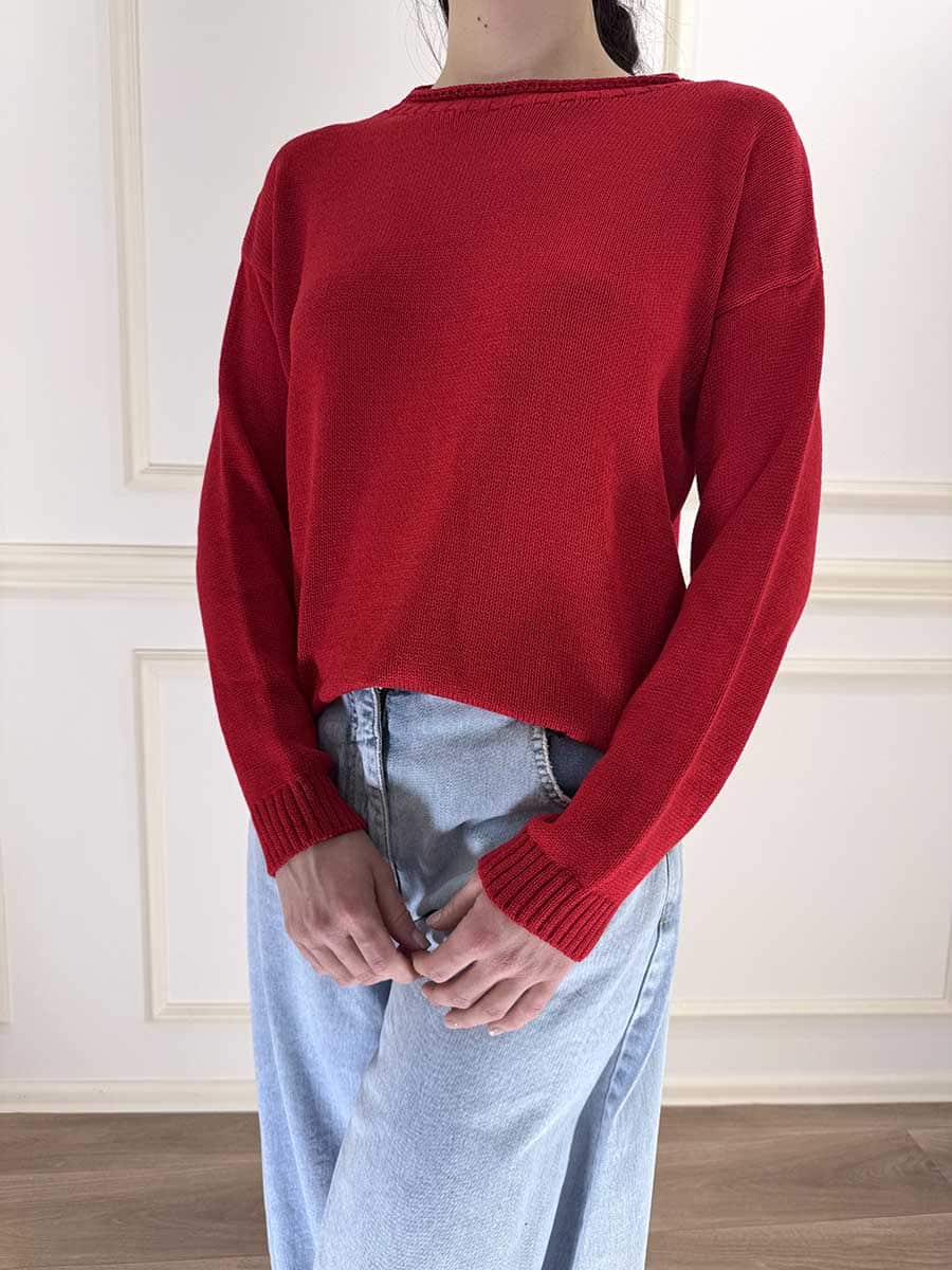 MAGLIA IN MAGLIA ART. 26136 - ROSSO