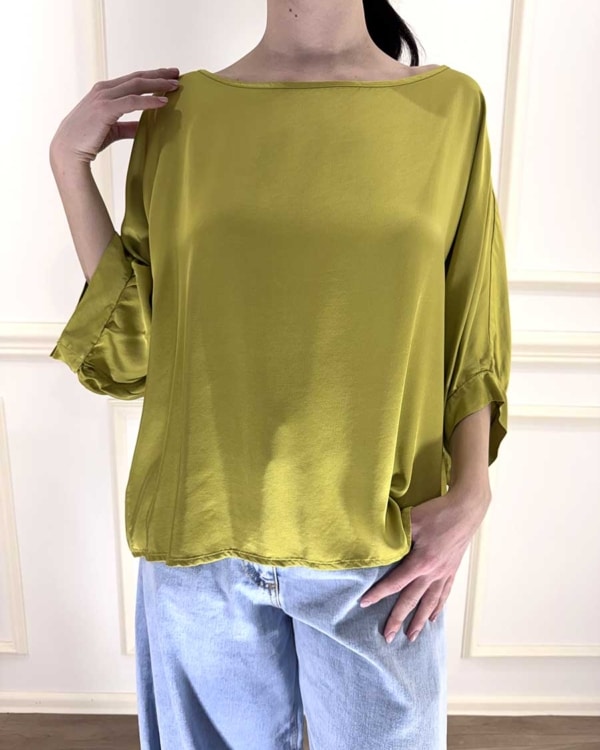 BLUSA SATIN EFFETTO SETA ART. G146B22R - CEDRO, L