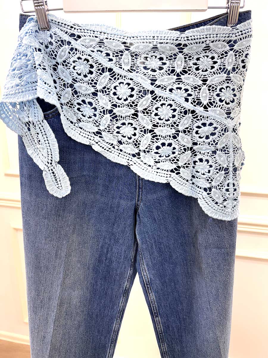 BANDANA CROCHET ART. 2055 - AZZURRO