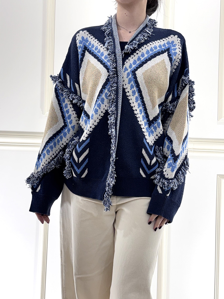 CABAN FANTASIA ROMBI ART.P6HMG17A414 - TENSIONE IN