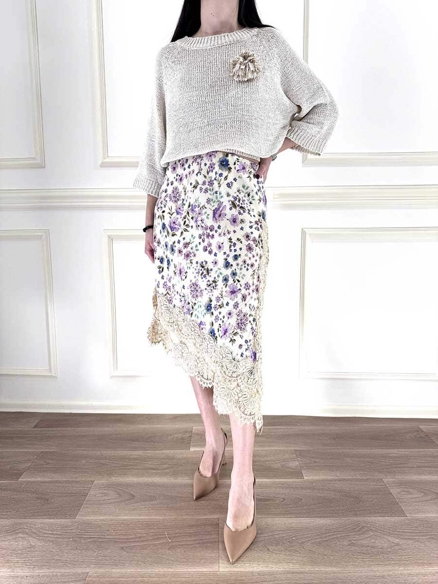 GONNA A FIORI CON PIZZO ART. GDFE1MA - DIXIE