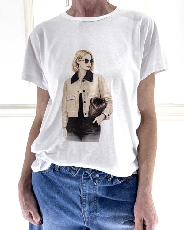 T-SHIRT CON STAMPA ART. 26M4348 - TENSIONE IN