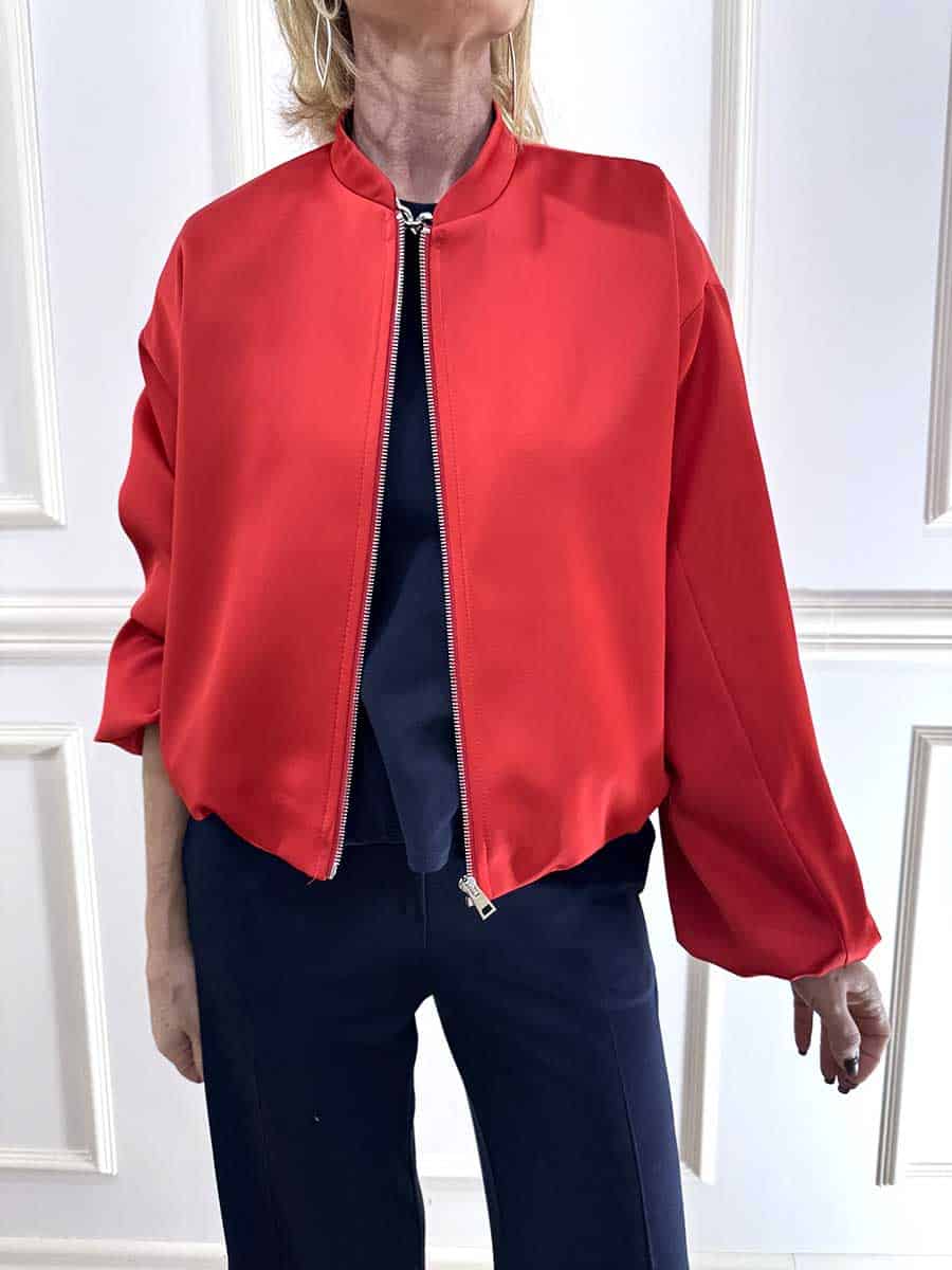 BOMBER IN SATIN ART. VHM3LBA - IMPERIAL - PAPAVERO