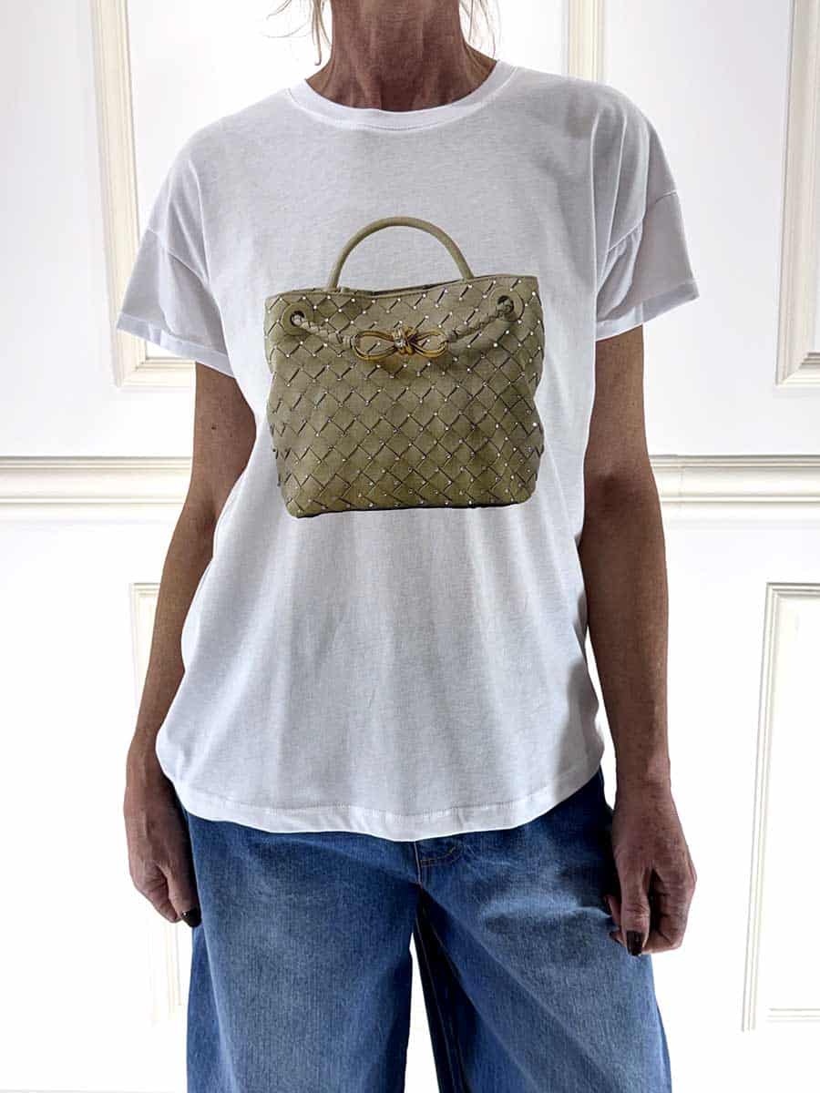 T-SHIRT STAMPA ART. 26M4350 - TENSIONE - BEIGE