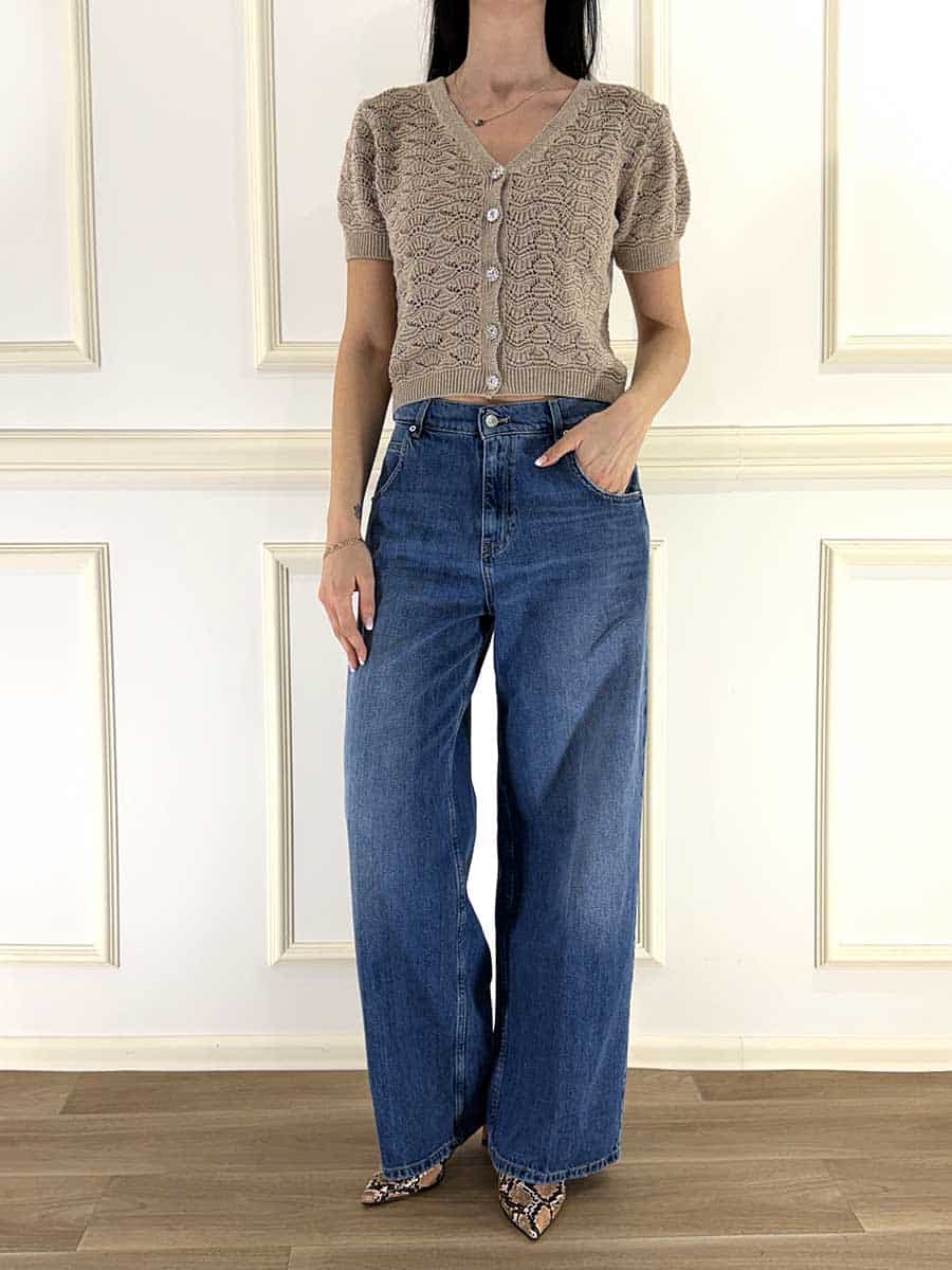 CARDIGAN CROCHET BOTTONI GIOELLO ART. 26174 - SUSY MIX