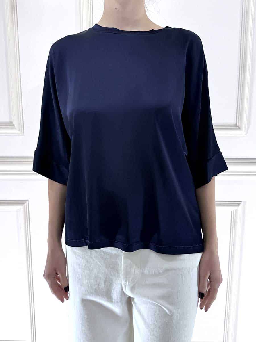 BLUSA IN SATIN MANICA SCESA ART. D374B97Q/ PE26PR - MOTEL