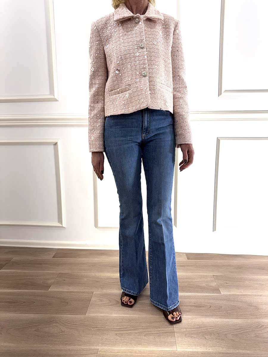 GIACCA CORTA LUREX E PAILLETTES CON COLLETTO ART. TAB0237- VICOLO