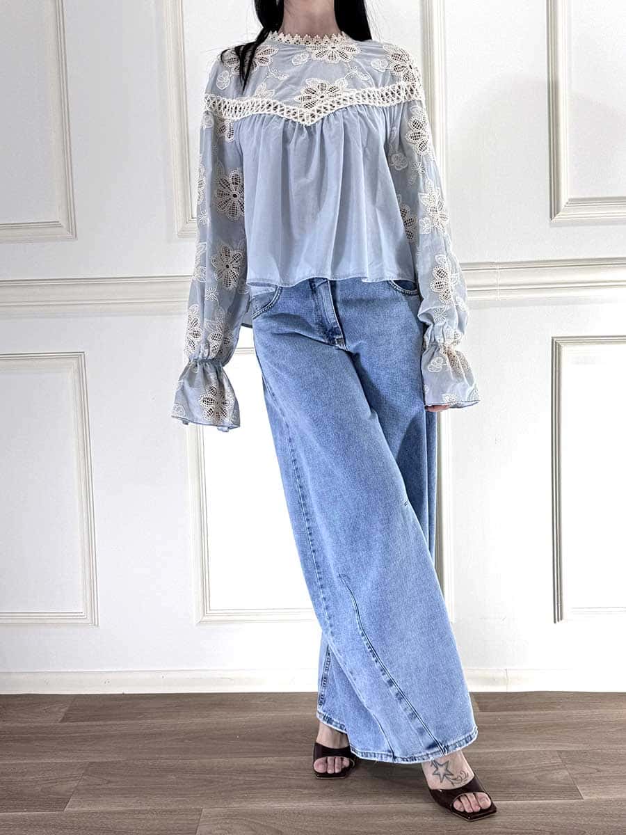 CAMICIA CON RICAMI ART. S26C742 - MOTEL