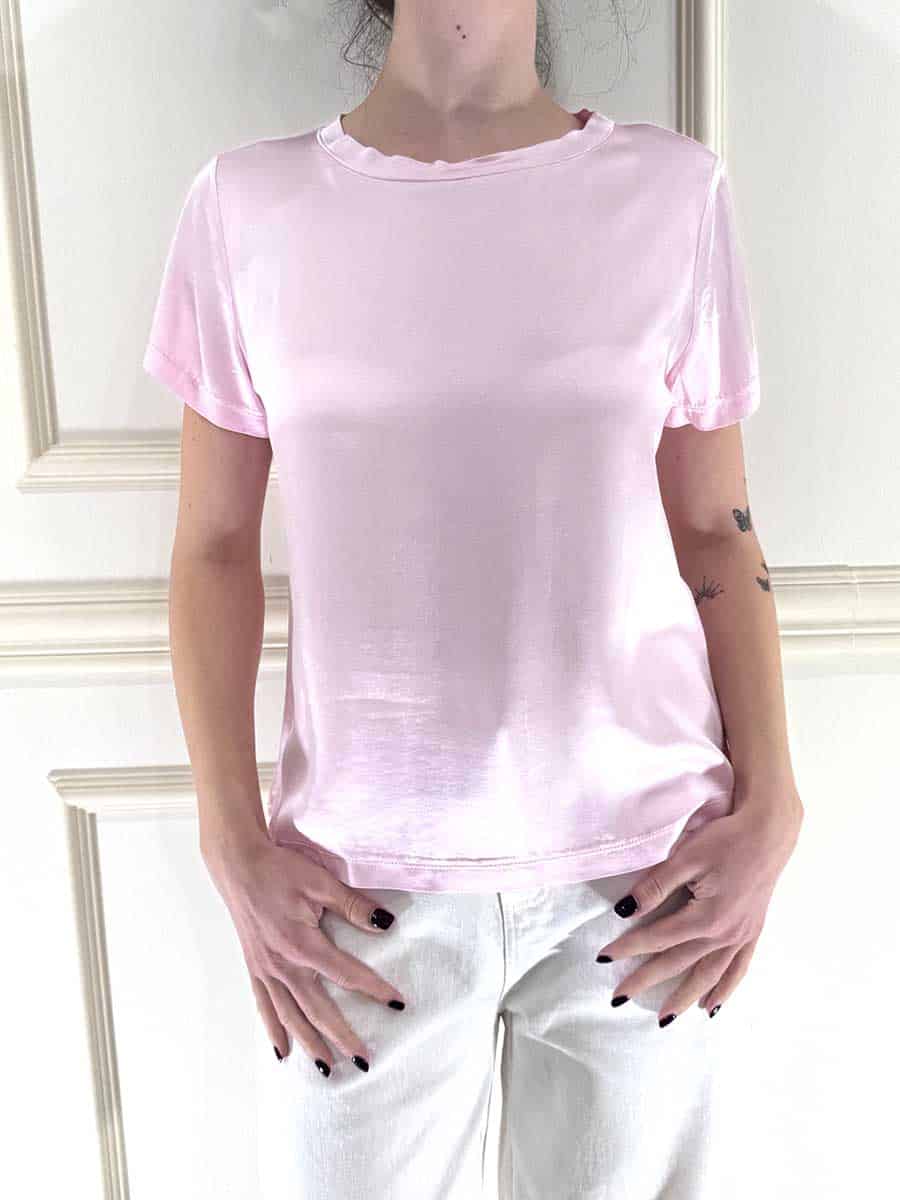 T-SHIRT IN SATIN ART. C821B97Q/PE26PR - MOTEL - ROSA, M