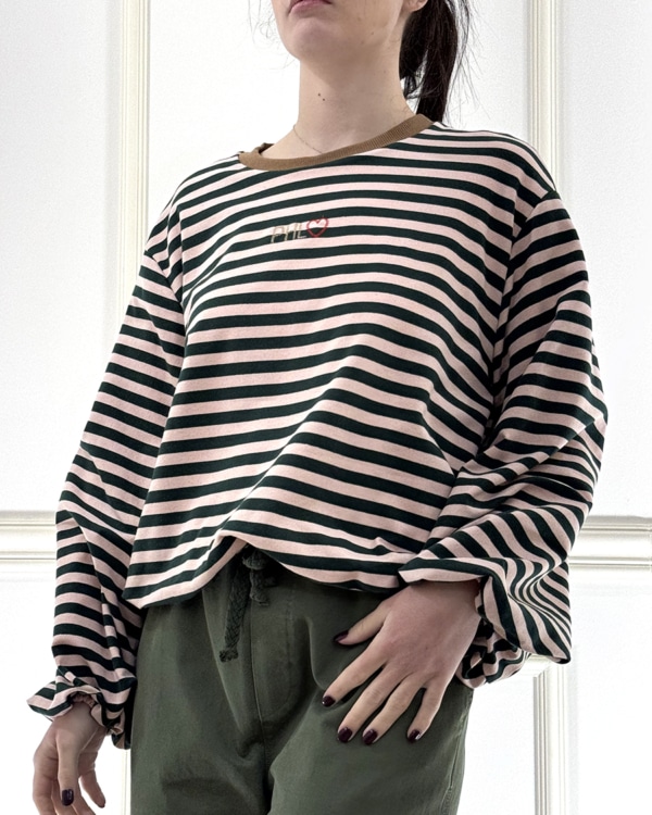 FELPA A RIGHE GIROCOLLO ART. V02F0476 - VS146 - PHILIA LOFT