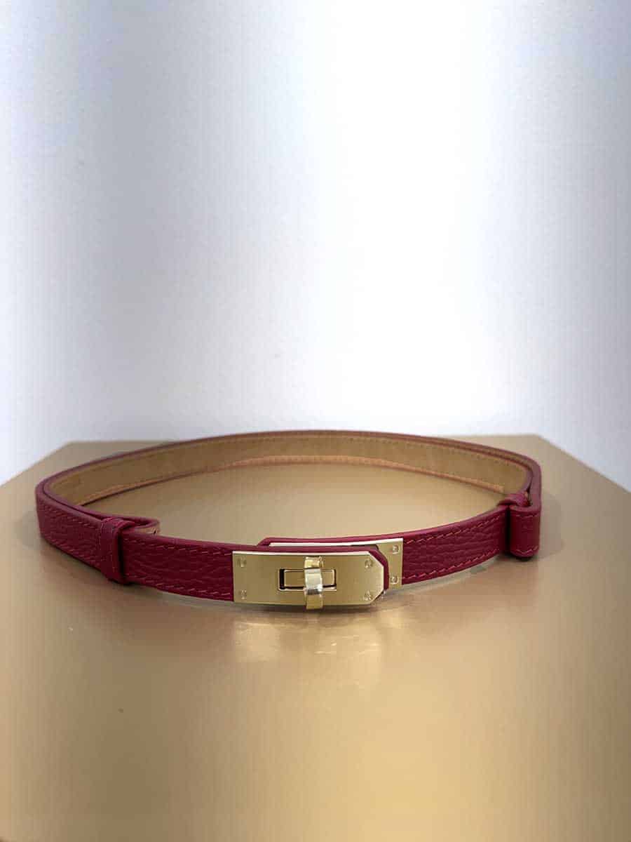 CINTURA REGOLABILE CON CHIUSURA DORATA PICCOLA ART. 4887 - ROSSO