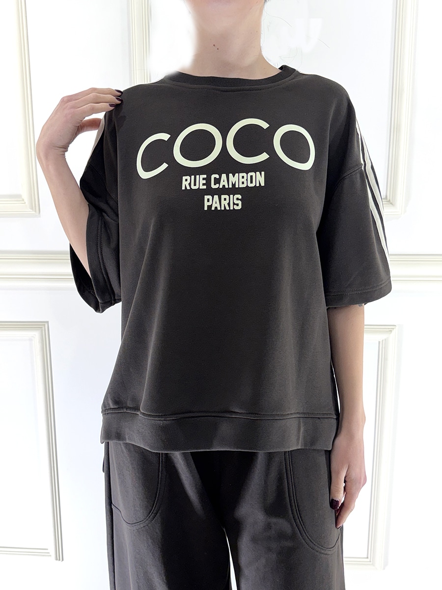 FELPA CON SCRITTA ART. 26M4054 - MOTEL - MORO