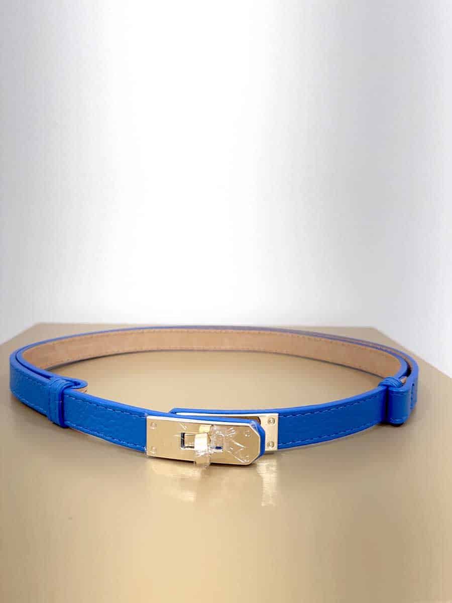 CINTURA REGOLABILE CON CHIUSURA DORATA PICCOLA ART. 4887 - BLU ELETTRICO