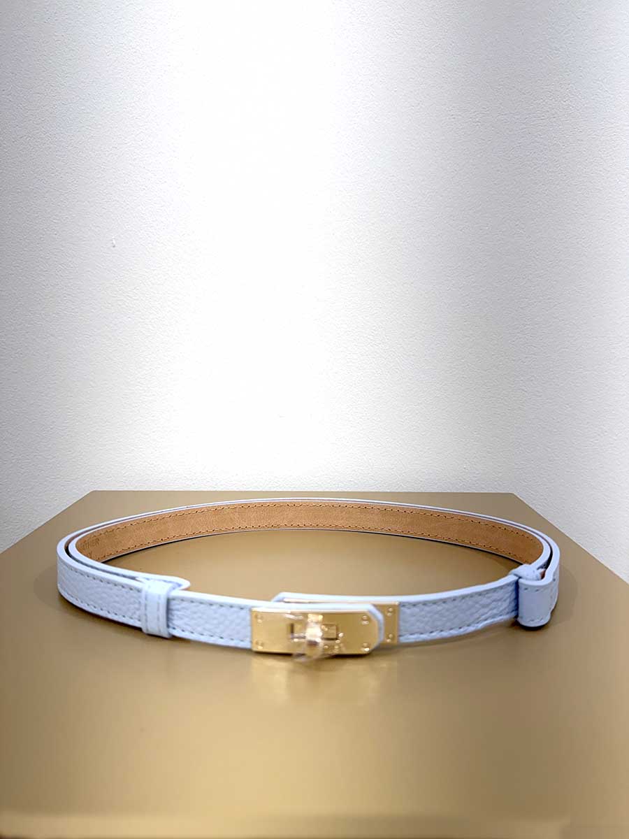 CINTURA REGOLABILE CON CHIUSURA DORATA PICCOLA ART. 4887 - AZZURRO