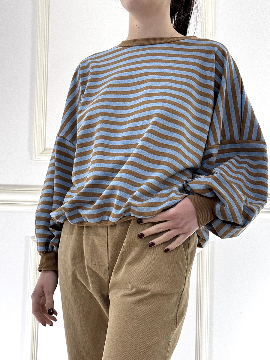 FELPA A RIGHE CUT OUT RETRO ART. V02F0427-12175 - PHILIA LOFT