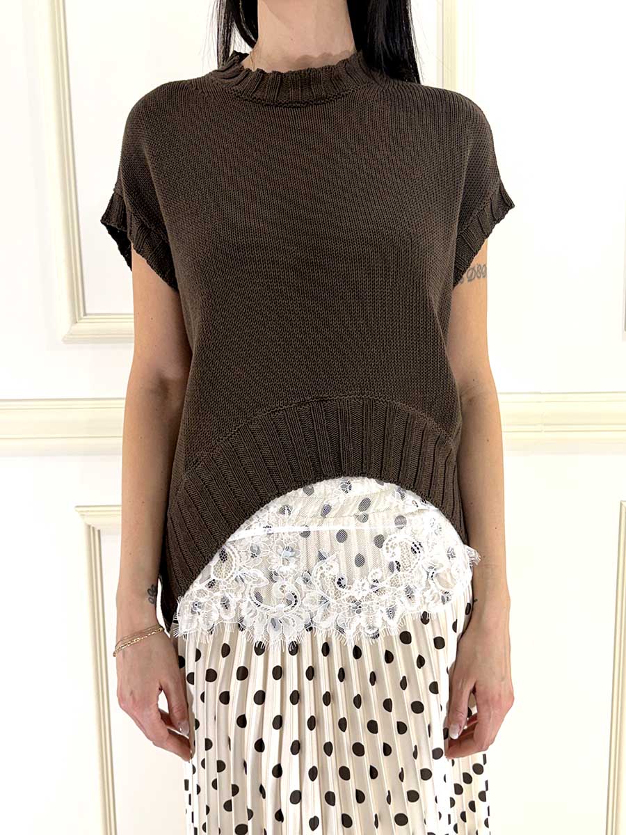 MAGLIA PIZZO ART. 261PA5517  - motel - MORO