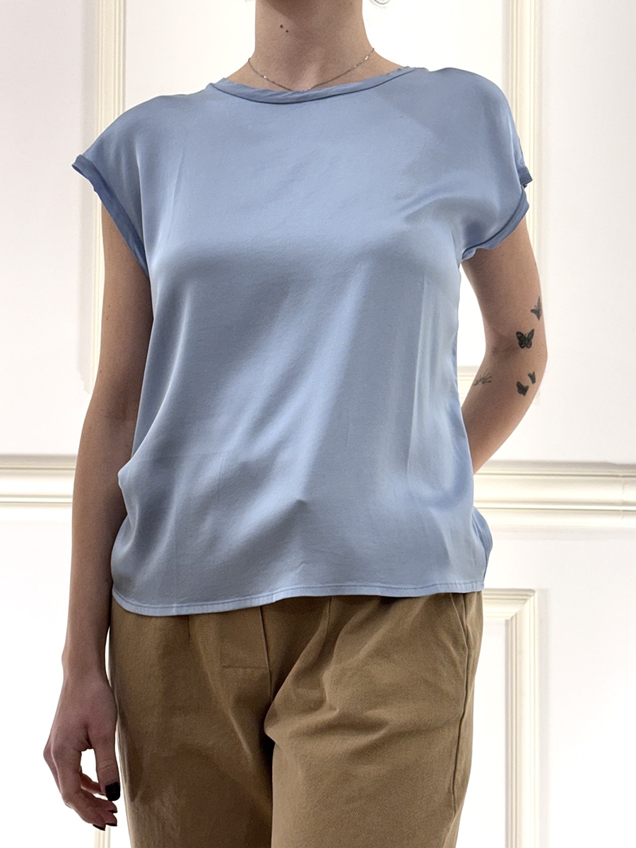 BLUSA IN TESSUTO LUCIDO ART . E652TU- SUSY MIX