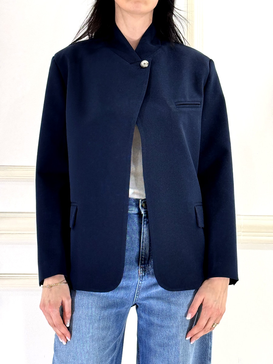 GIACCA CHIUSURA UN BOTTONE ALTO ART. TAB1089 - VICOLO - Blu, M