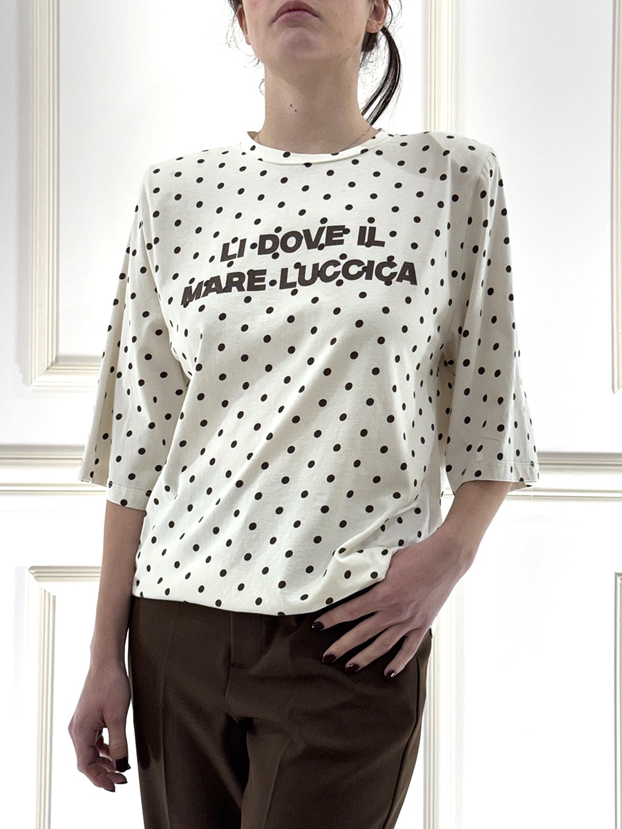T-SHIRT CON BOLLE E SPALLINE ART. D02E0670 - 34256FO1773 - PHILIA LOFT