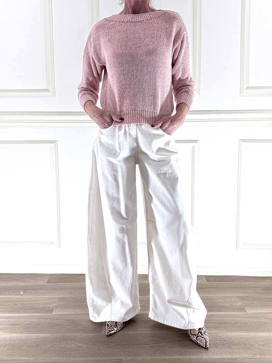 MAGLIA GIROCOLLO IN COTONE LAVORATA ART. D90001 - MOTEL