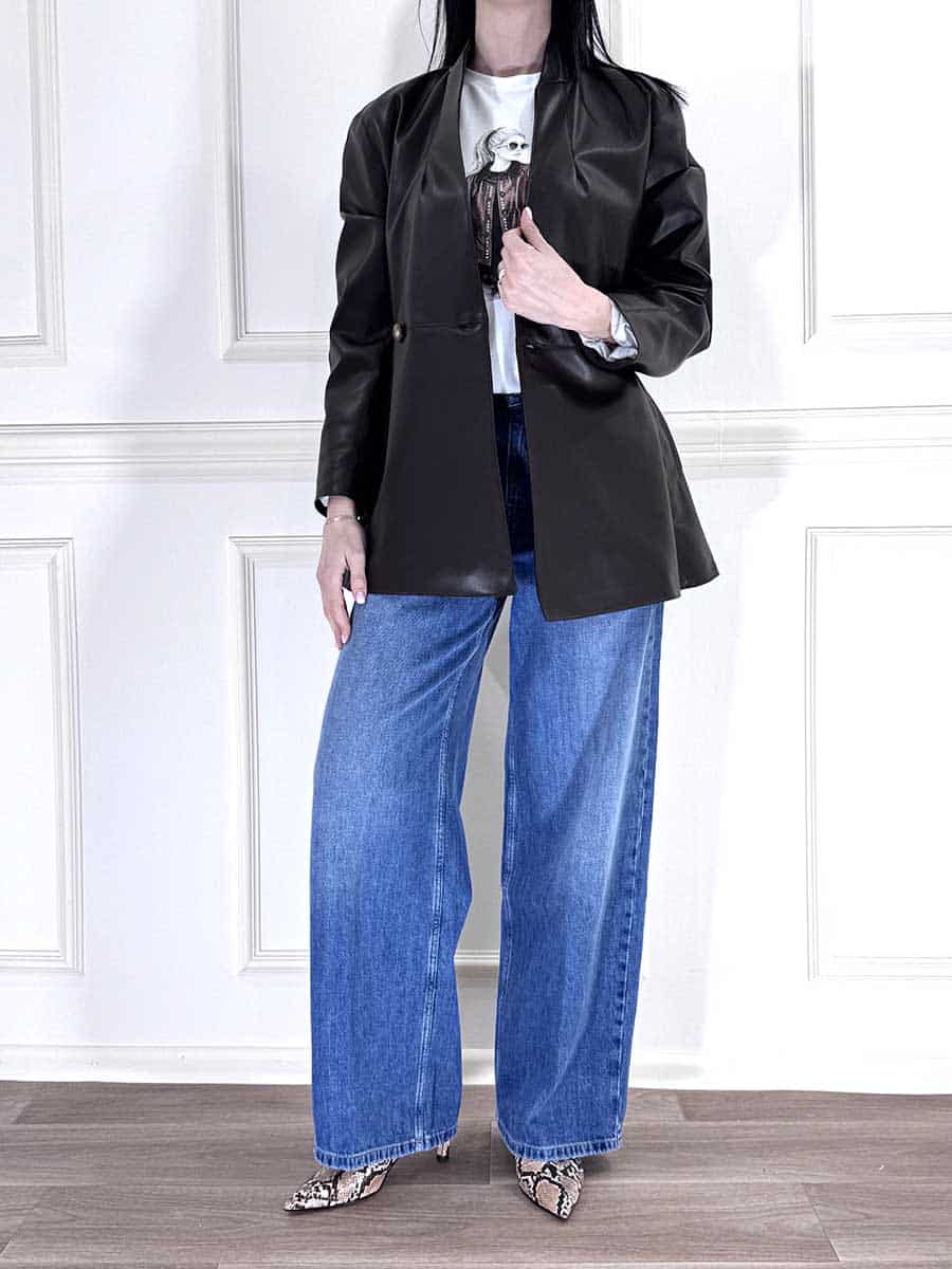 GIACCA IN ECOPELLE DOPPIOPETTO ART. TAB1054 - VICOLO