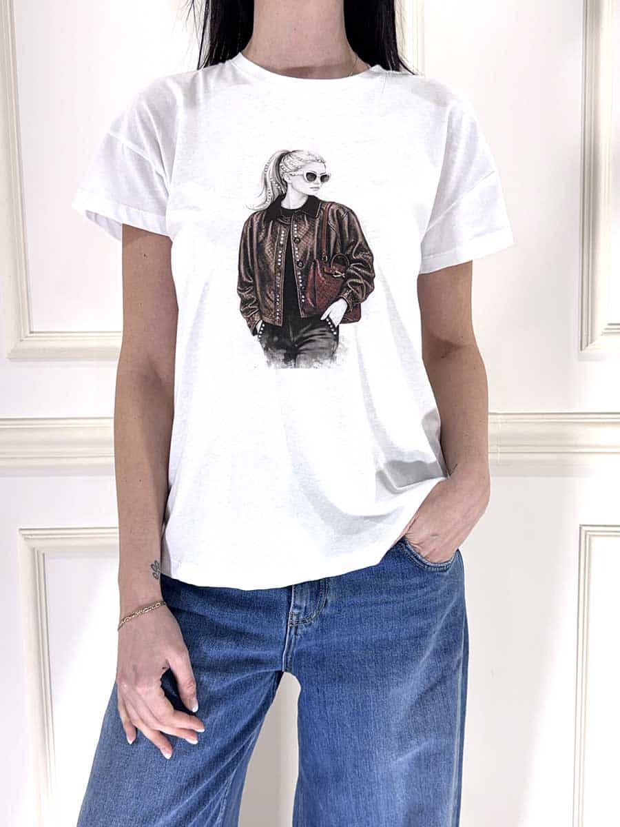 T-SHIRT CON STAMPA ART. 26M4349- TENSIONE IN